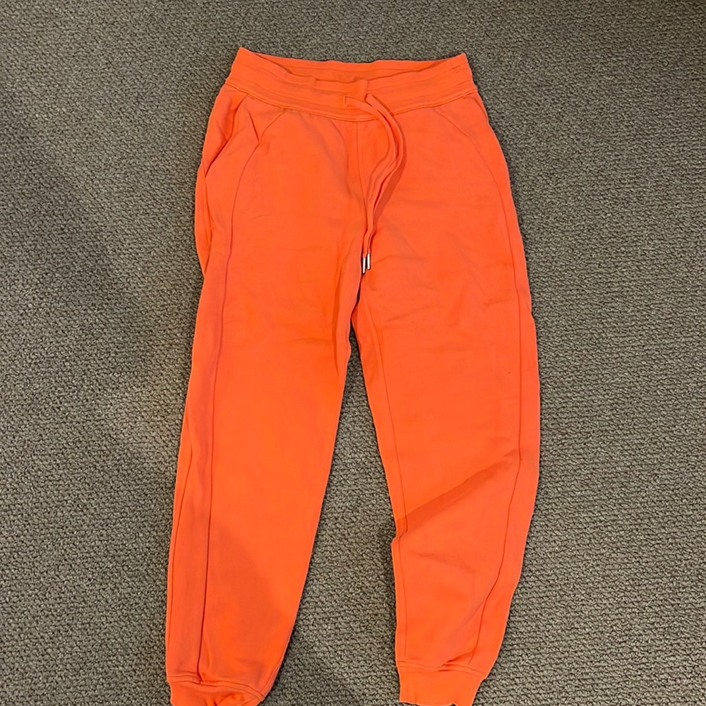 Orange lululemon sweatpants